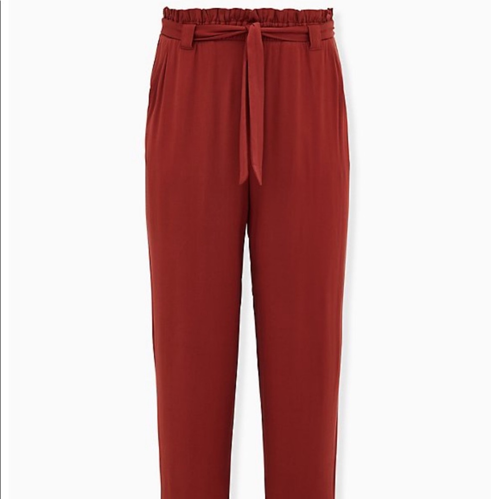 Rust twill wide leg